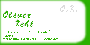 oliver kehl business card